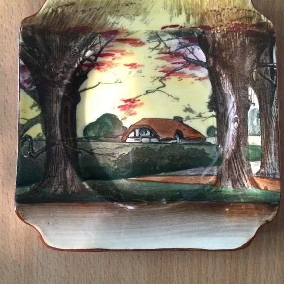 Royal Doulton woodland series small 5" plate square shape beautiful rural scene - Picture 4 of 5